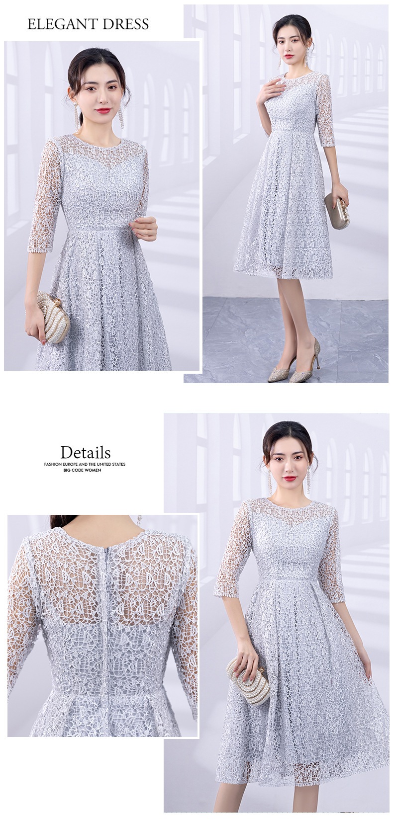 パーティードレス 結婚式 五分袖 ウエディング ミモレ丈 ワンピース レース 大人 成人式 安い 上品 お呼ばれ 食事会 二次会 20代 30代 パーティードレス 結婚式 五分袖 ウエディング ミモレ丈 ワンピース レース 大人 成人式 安い 上品 お呼ばれ 食事会 二次会 20代 30代