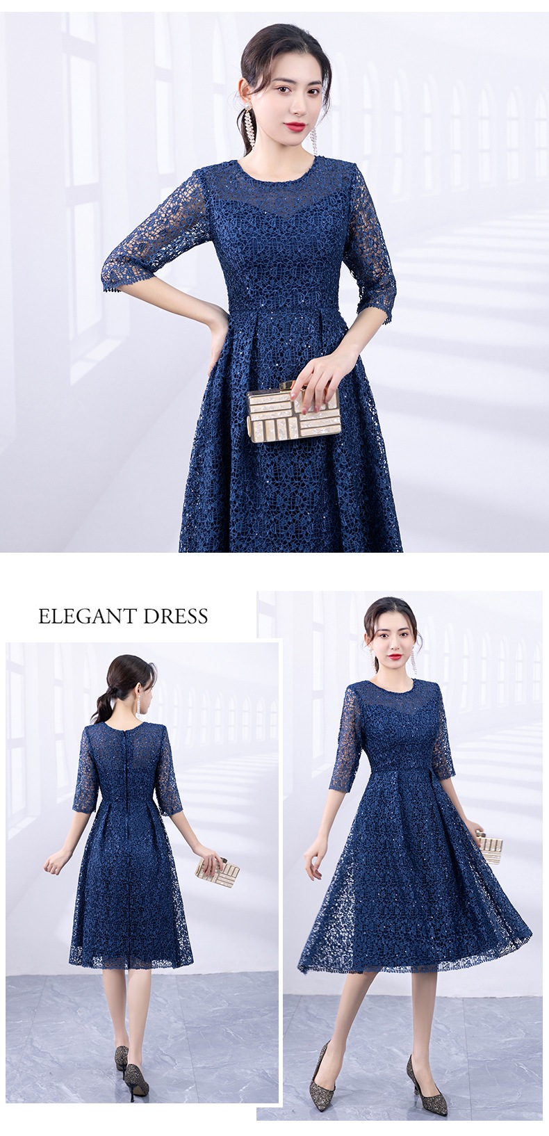 パーティードレス 結婚式 五分袖 ウエディング ミモレ丈 ワンピース レース 大人 成人式 安い 上品 お呼ばれ 食事会 二次会 20代 30代 パーティードレス 結婚式 五分袖 ウエディング ミモレ丈 ワンピース レース 大人 成人式 安い 上品 お呼ばれ 食事会 二次会 20代 30代