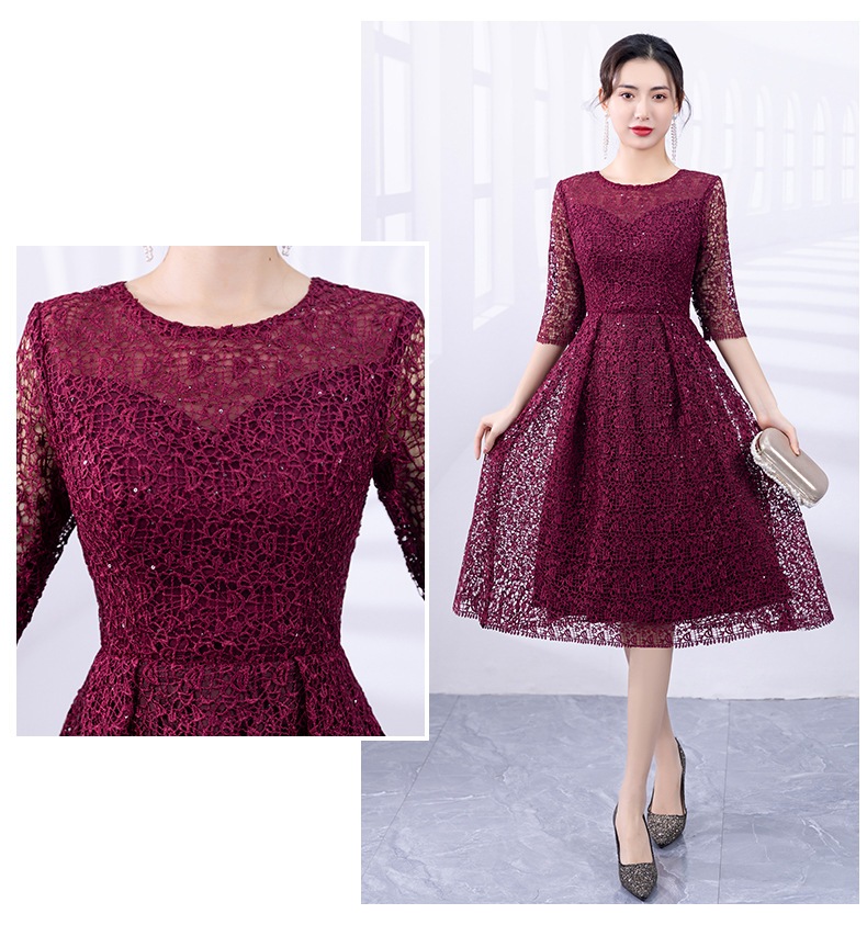 パーティードレス 結婚式 五分袖 ウエディング ミモレ丈 ワンピース レース 大人 成人式 安い 上品 お呼ばれ 食事会 二次会 20代 30代 パーティードレス 結婚式 五分袖 ウエディング ミモレ丈 ワンピース レース 大人 成人式 安い 上品 お呼ばれ 食事会 二次会 20代 30代