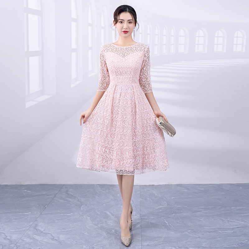 パーティードレス 結婚式 五分袖 ウエディング ミモレ丈 ワンピース レース 大人 成人式 安い 上品 お呼ばれ 食事会 二次会 20代 30代 パーティードレス 結婚式 五分袖 ウエディング ミモレ丈 ワンピース レース 大人 成人式 安い 上品 お呼ばれ 食事会 二次会 20代 30代