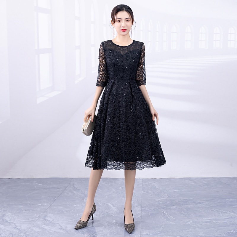 パーティードレス 結婚式 五分袖 ウエディング ミモレ丈 ワンピース レース 大人 成人式 安い 上品 お呼ばれ 食事会 二次会 20代 30代 パーティードレス 結婚式 五分袖 ウエディング ミモレ丈 ワンピース レース 大人 成人式 安い 上品 お呼ばれ 食事会 二次会 20代 30代