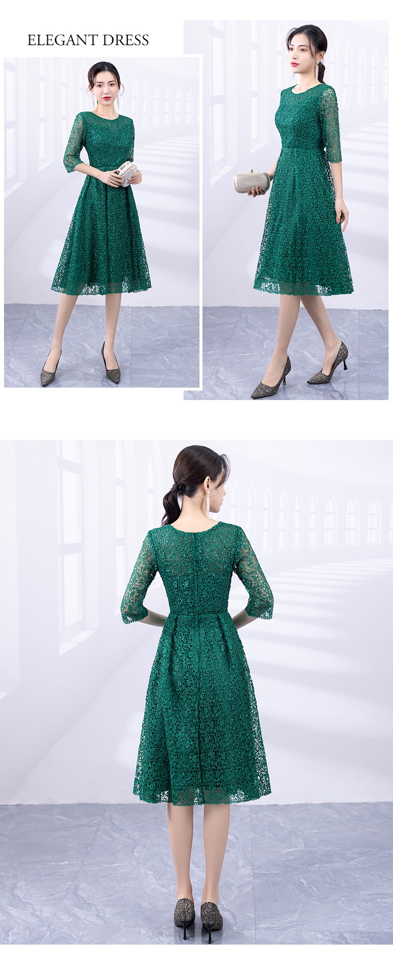 パーティードレス 結婚式 五分袖 ウエディング ミモレ丈 ワンピース レース 大人 成人式 安い 上品 お呼ばれ 食事会 二次会 20代 30代 パーティードレス 結婚式 五分袖 ウエディング ミモレ丈 ワンピース レース 大人 成人式 安い 上品 お呼ばれ 食事会 二次会 20代 30代