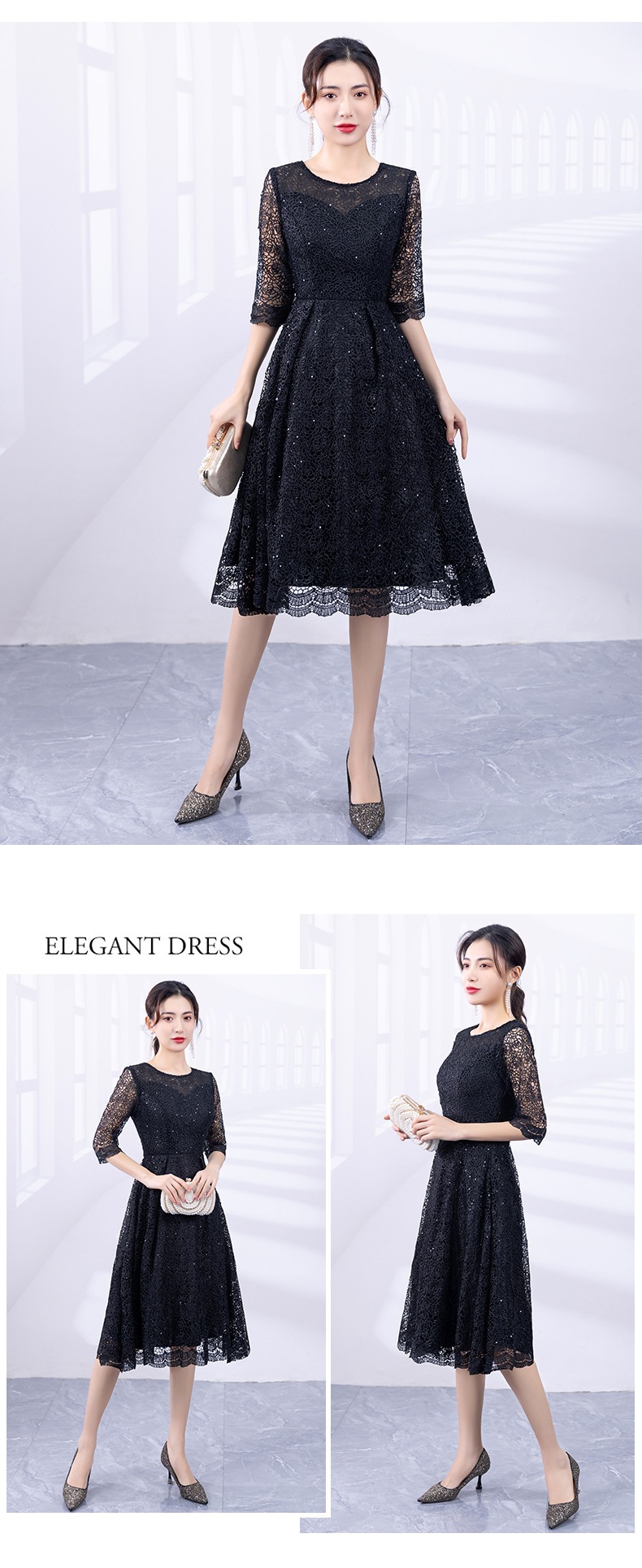 パーティードレス 結婚式 五分袖 ウエディング ミモレ丈 ワンピース レース 大人 成人式 安い 上品 お呼ばれ 食事会 二次会 20代 30代 パーティードレス 結婚式 五分袖 ウエディング ミモレ丈 ワンピース レース 大人 成人式 安い 上品 お呼ばれ 食事会 二次会 20代 30代