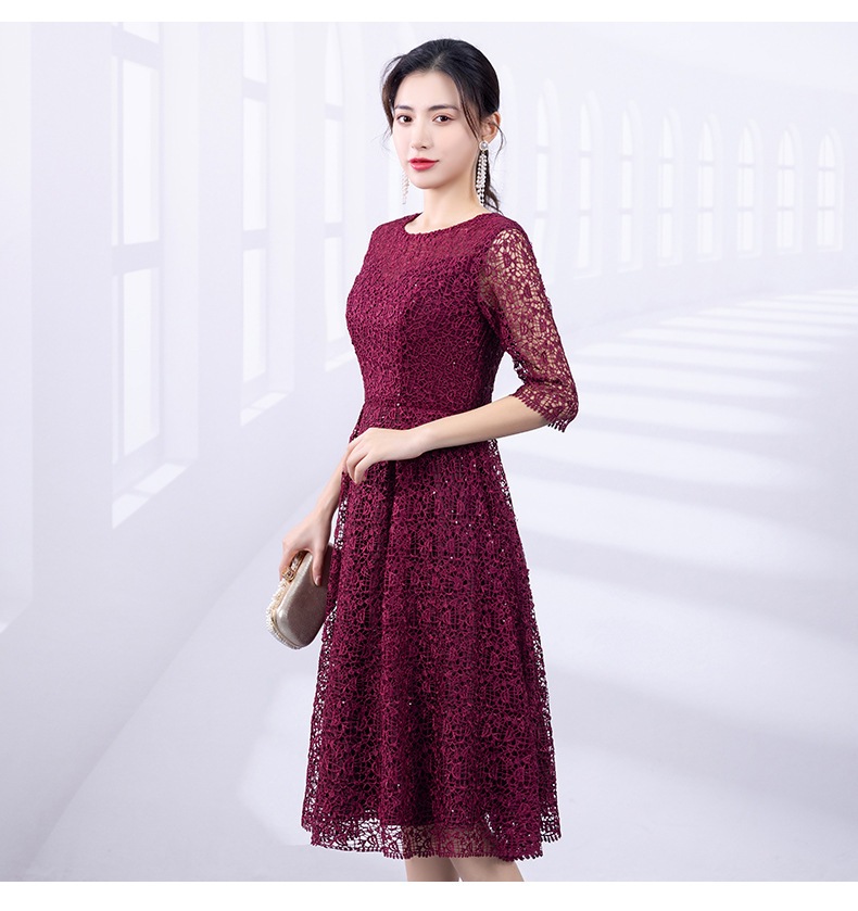 パーティードレス 結婚式 五分袖 ウエディング ミモレ丈 ワンピース レース 大人 成人式 安い 上品 お呼ばれ 食事会 二次会 20代 30代 パーティードレス 結婚式 五分袖 ウエディング ミモレ丈 ワンピース レース 大人 成人式 安い 上品 お呼ばれ 食事会 二次会 20代 30代