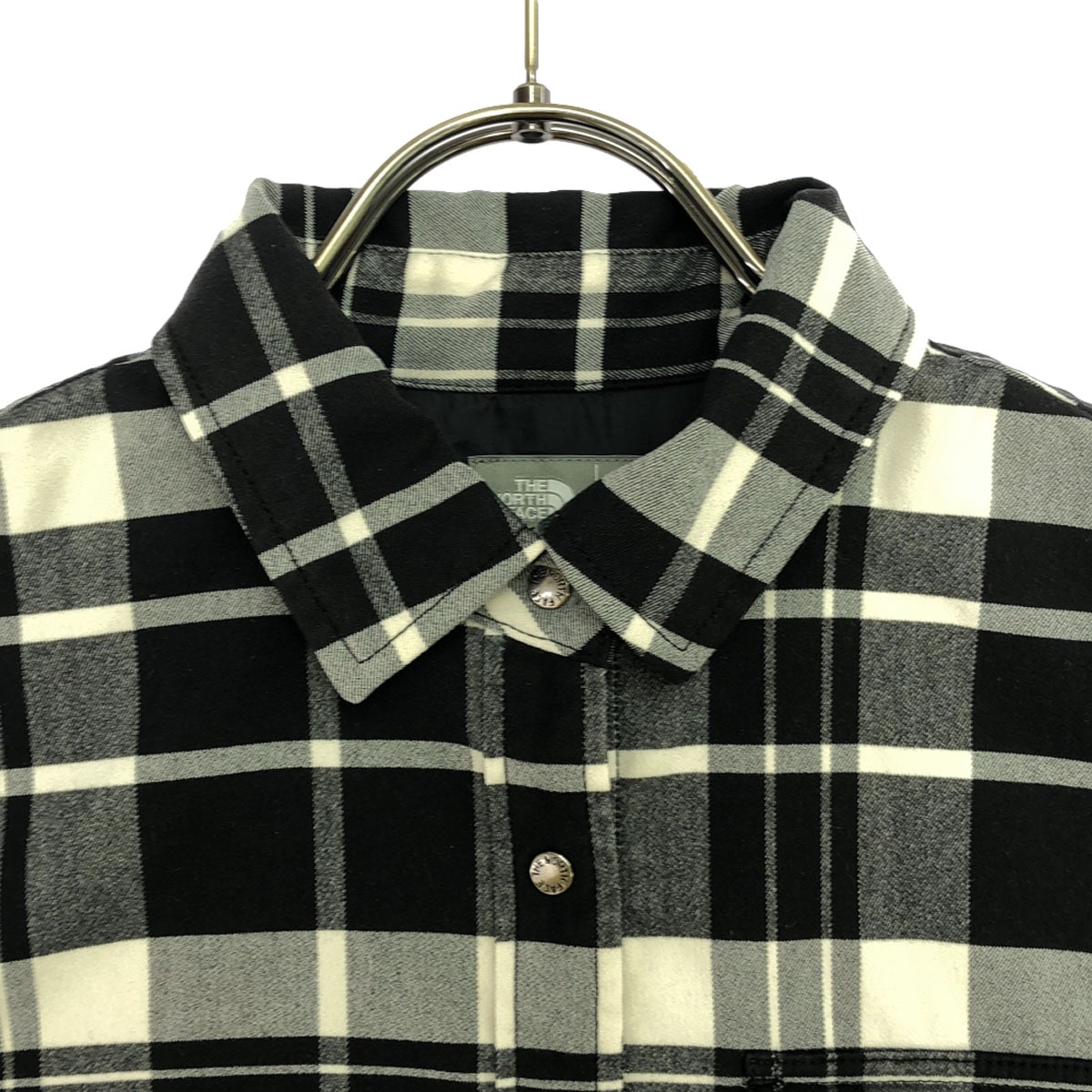 チェック柄 長袖 ロングスリーブストレッチフランネル シャツ S