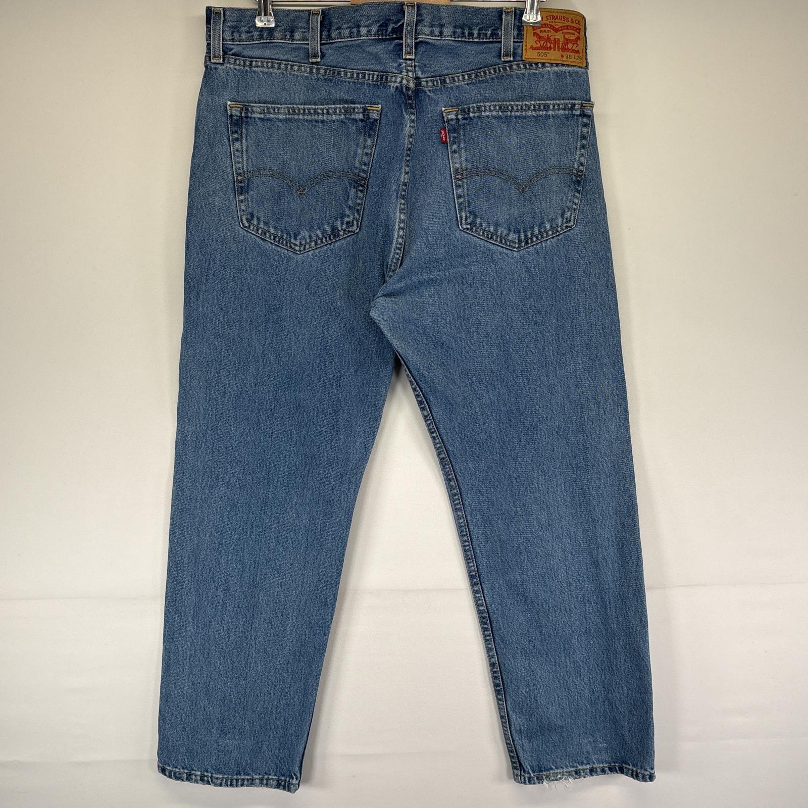 古着 デニムパンツ 505 ストレート ジーンズ ジーパン 5ポケット 長ズボン ジップフライ 大きいサイズ w38 L29 ブルー メンズ 古着 デニムパンツ 505 ストレート ジーンズ ジーパン 5ポケット 長ズボン ジップフライ 大きいサイズ w38 L29 ブルー メンズ