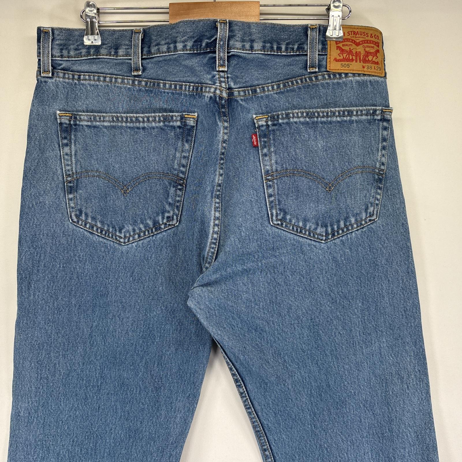 古着 デニムパンツ 505 ストレート ジーンズ ジーパン 5ポケット 長ズボン ジップフライ 大きいサイズ w38 L29 ブルー メンズ 古着 デニムパンツ 505 ストレート ジーンズ ジーパン 5ポケット 長ズボン ジップフライ 大きいサイズ w38 L29 ブルー メンズ