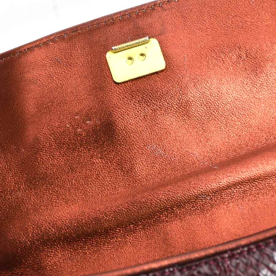 フェンディ FENDI ショルダーバッグ パイソン/レザー ピンク×ボルドー レディース 55761g フェンディ FENDI ショルダーバッグ パイソン/レザー ピンク×ボルドー レディース 55761g