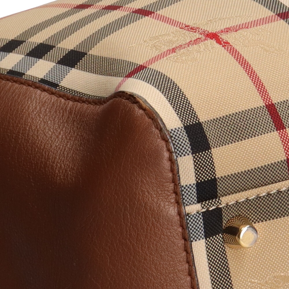 バーバリー トートバッグ ナイロン HONEY/TAN BURBERRY 中古 美品