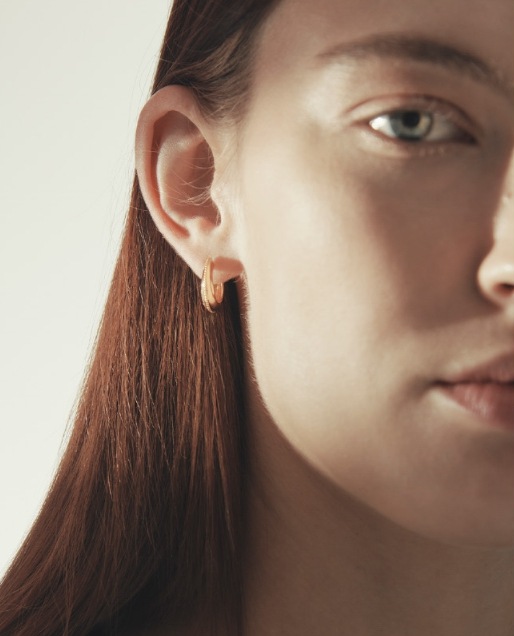 ◇HYERES LOR◇ Champagne Moon Silver (Y) Goutte Oval Earring MUSINSA | HYERES-LOR M Champagne Moon Silver Goutte Oval