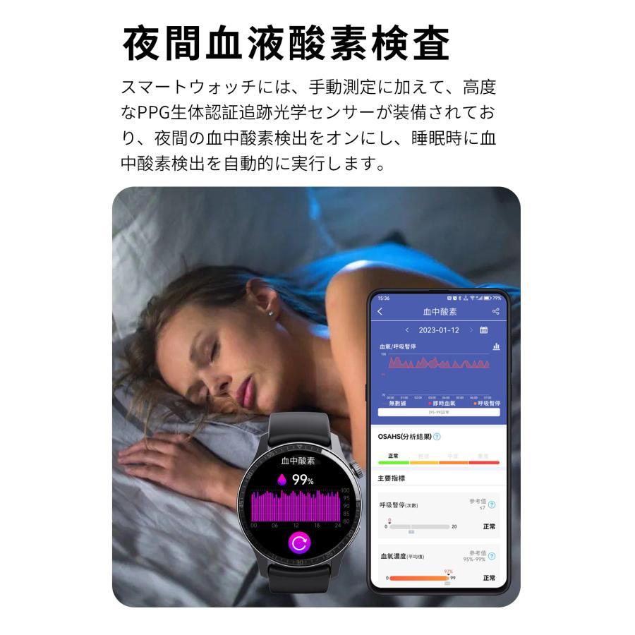 スマートウォッチ 日本製センサー 通話機能 血圧 血中酸素濃度 24時間体温測定 日本語説明書 iphone アンドロイド対応 2024 プレゼント