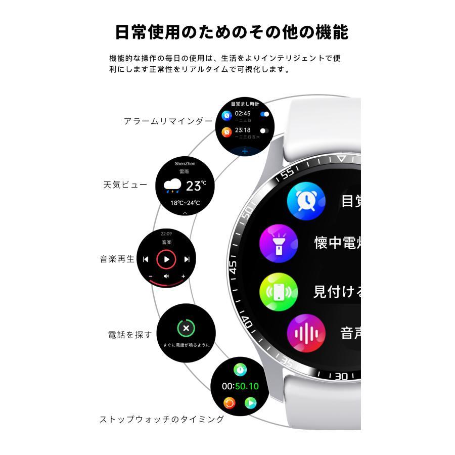 スマートウォッチ 日本製センサー 通話機能 血圧 血中酸素濃度 24時間体温測定 日本語説明書 iphone アンドロイド対応 2024 プレゼント