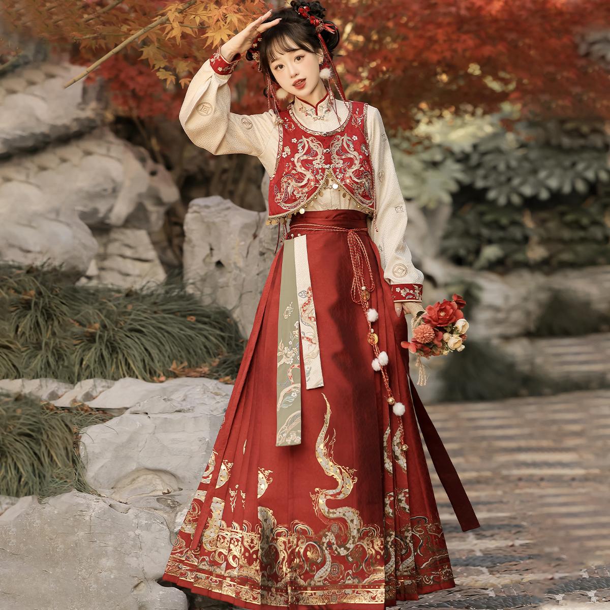 【フルセット】富貴綿綿新韓国ベストシャツ馬面スカートコートcos服セット 【フルセット】富貴綿綿新韓国ベストシャツ馬面スカートコートcos服セット