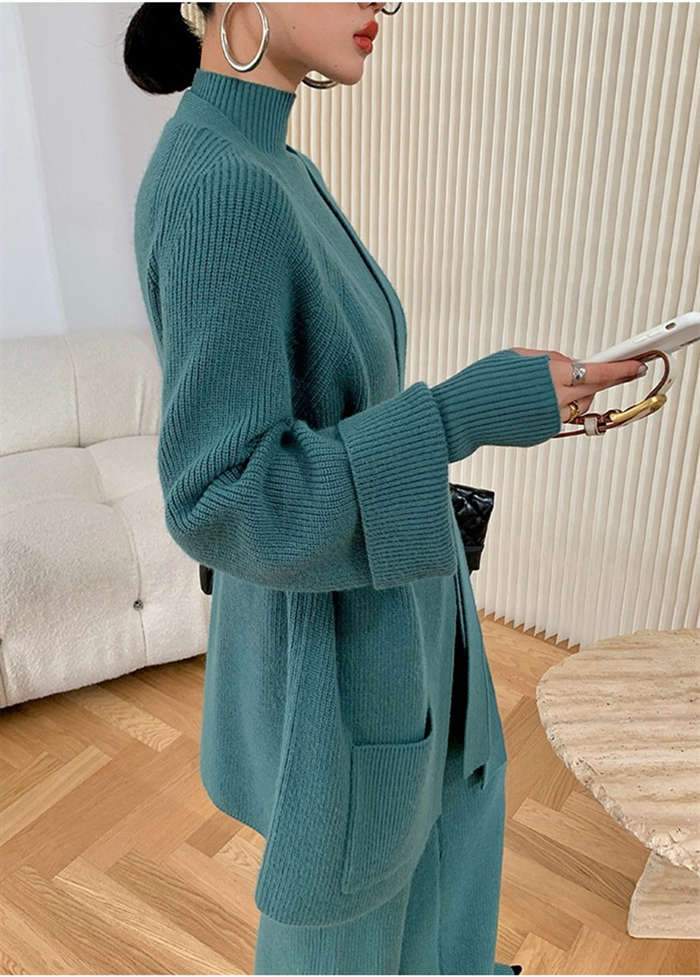 ニットセットアップ 3点セット レディース 秋 冬 長袖 リブニットセットアップ ワイドパンツ ロングカーディガン 長袖セーター トップス 上下セット ハイネック プルオーバー ロングパンツ ベルト付 ニットセットアップ 3点セット レディース 秋 冬 長袖 リブニットセットアップ ワイドパンツ ロングカーディガン 長袖セーター トップス 上下セット ハイネック プルオーバー ロングパンツ ベルト付