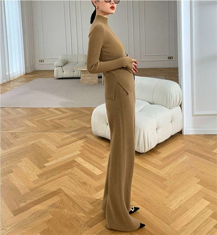 ニットセットアップ 3点セット レディース 秋 冬 長袖 リブニットセットアップ ワイドパンツ ロングカーディガン 長袖セーター トップス 上下セット ハイネック プルオーバー ロングパンツ ベルト付 ニットセットアップ 3点セット レディース 秋 冬 長袖 リブニットセットアップ ワイドパンツ ロングカーディガン 長袖セーター トップス 上下セット ハイネック プルオーバー ロングパンツ ベルト付