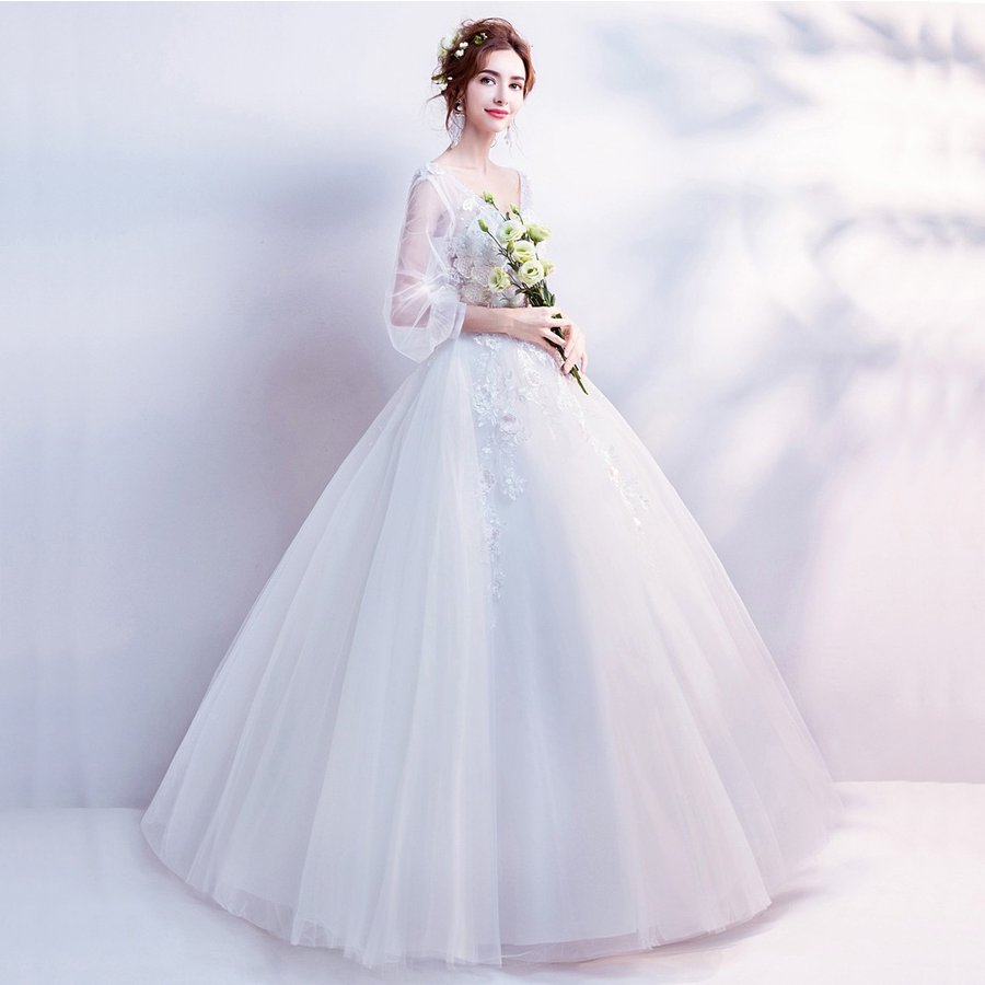 ウエディングドレス ロングドレス... : レディース服 結婚式 特価人気