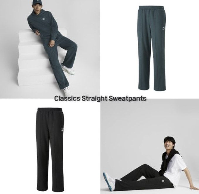 PUMA X NCTテヨン着用 プーマ共用 クラシックス ストレート スウェットパンツ