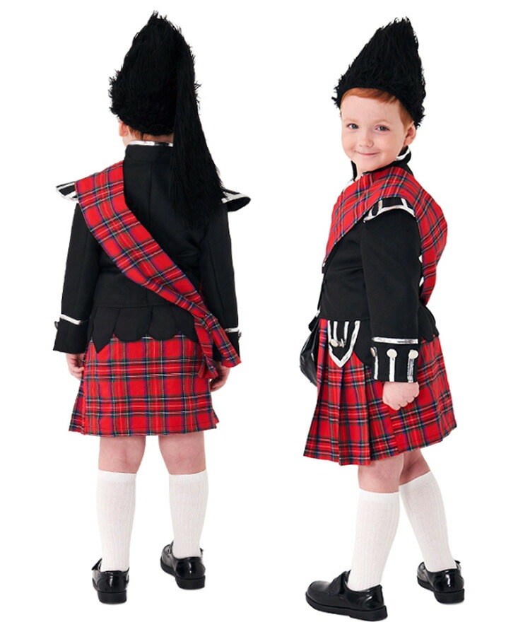 ハロウィン 衣装 子供 男の子 コスプレ 儀仗兵 士兵 ヨーロッパ風 黒 レッド チェック柄 トップス スカート ハロウィン 仮装 小学生 6点セット 子ども キッズ 変装 帽子 ミニバッグ ベルト