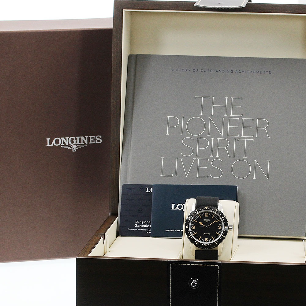 ロンジン LONGINES L2.822.4 ヘリテージ スキンダイバー 自動巻き メンズ 箱・保証書付き_898909【中古】 ロンジン LONGINES L2.822.4 ヘリテージ スキンダイバー 自動巻き メンズ 箱・保証書付き_898909【中古】