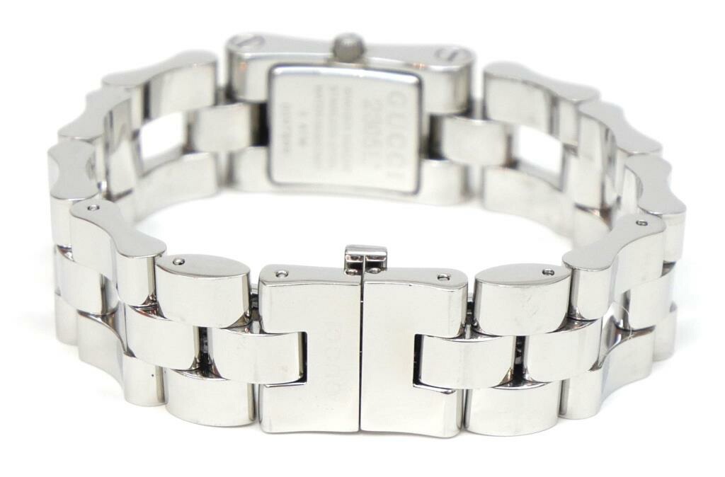 グッチ GUCCI 腕時計 クオーツ SS 2305L 黒盤 ステンレススチール 【中古】(64141)