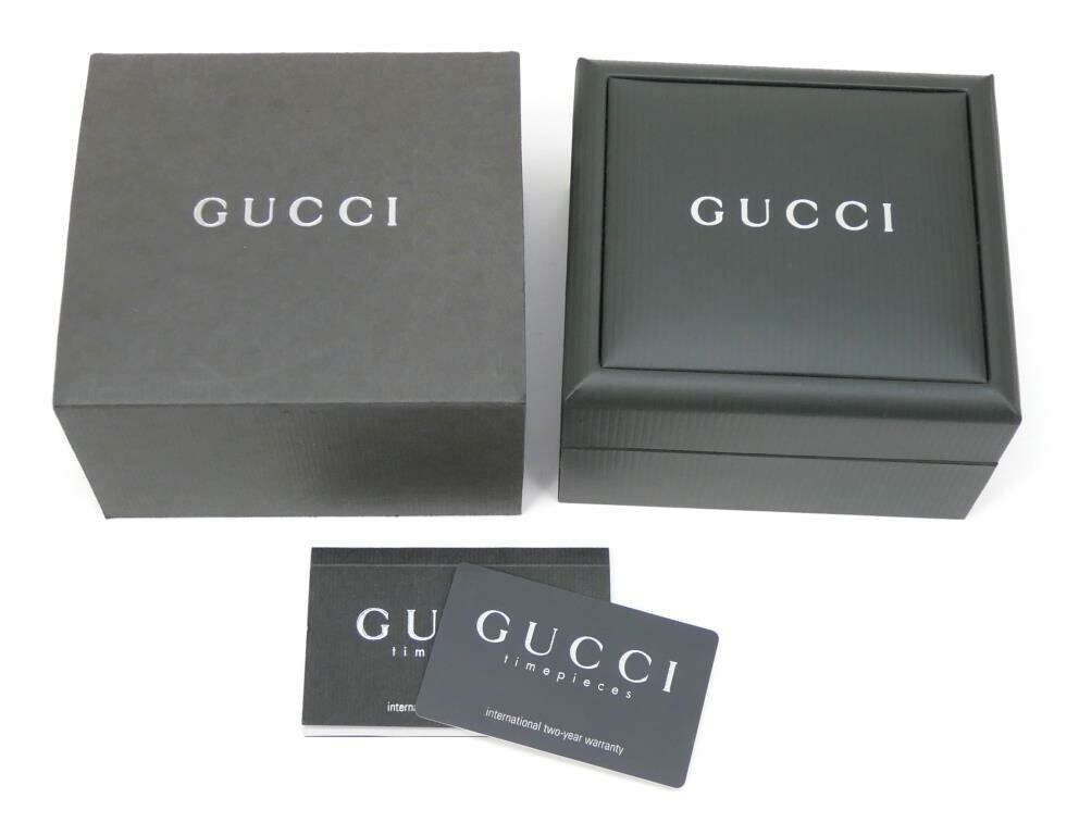 グッチ GUCCI 腕時計 クオーツ SS 2305L 黒盤 ステンレススチール 【中古】(64141)