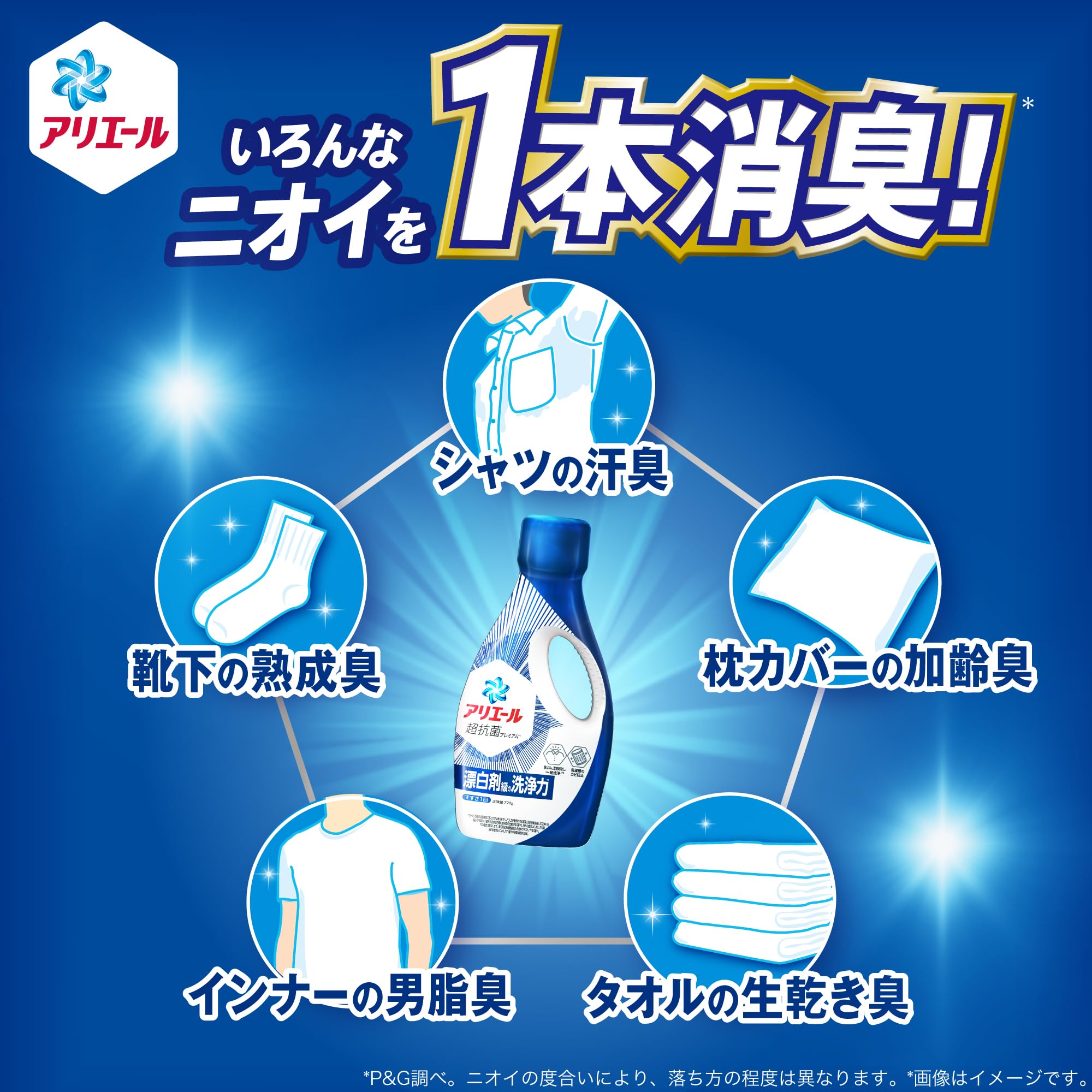 アリエール 洗濯洗剤 液体 詰め替え 2.76kg 漂白剤級の洗浄力 [大容量] [タテ・ドラム式OK]