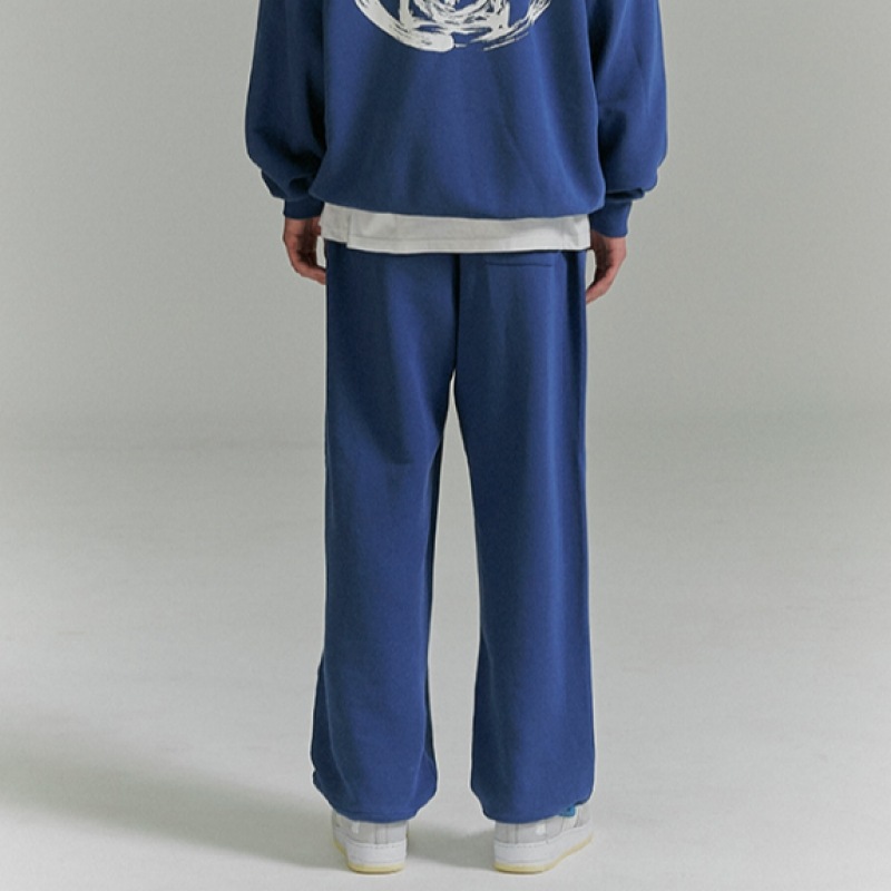 NOT4NERD ブラッシュ NFND ロゴストリングスウェットパンツ-インディゴブルー NOT4NERD ブラッシュ NFND ロゴストリングスウェットパンツ-インディゴブルー