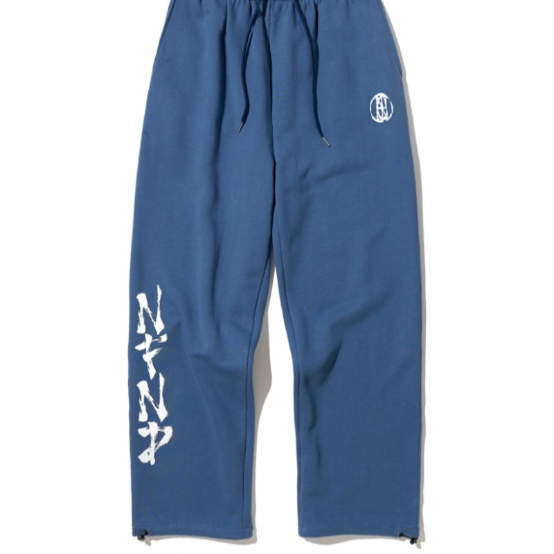 NOT4NERD ブラッシュ NFND ロゴストリングスウェットパンツ-インディゴブルー NOT4NERD ブラッシュ NFND ロゴストリングスウェットパンツ-インディゴブルー