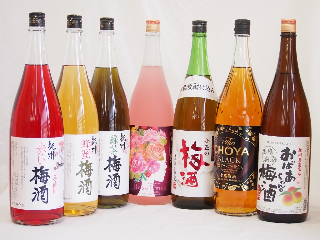 贅沢梅酒7本セット(おばあちゃんの梅酒 芳醇ブランデー仕立チョーヤ梅酒 ローズ梅酒(愛知) 青梅使用