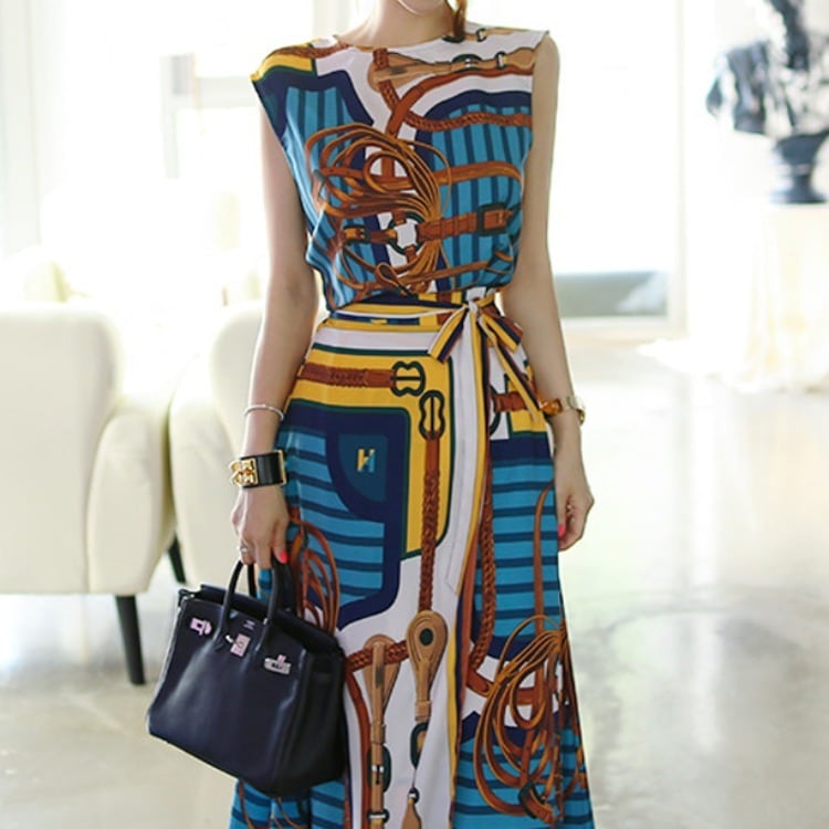 カットソー ブラウス 肩出し ノースリーブ ラウンドネック 丸首 柄 コットン 綿 ポリエステル 韓国 クールビズ 可愛い かわいい 韓国 大人 上品 サマー 夏 春 レディース 女性用 親子