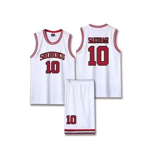 SHOHOKU バスケットボールジャージ 4 Qoo10] スラムダンク ジャージ No.10 桜木