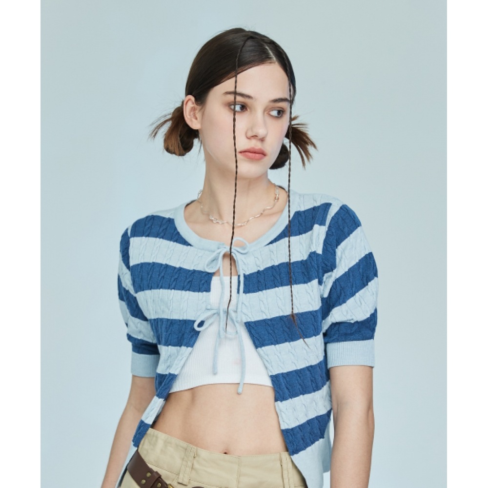 ラティジェント L10 リボンカーディガン (スカイブルー) ラティジェント L10 リボンカーディガン (スカイブルー)