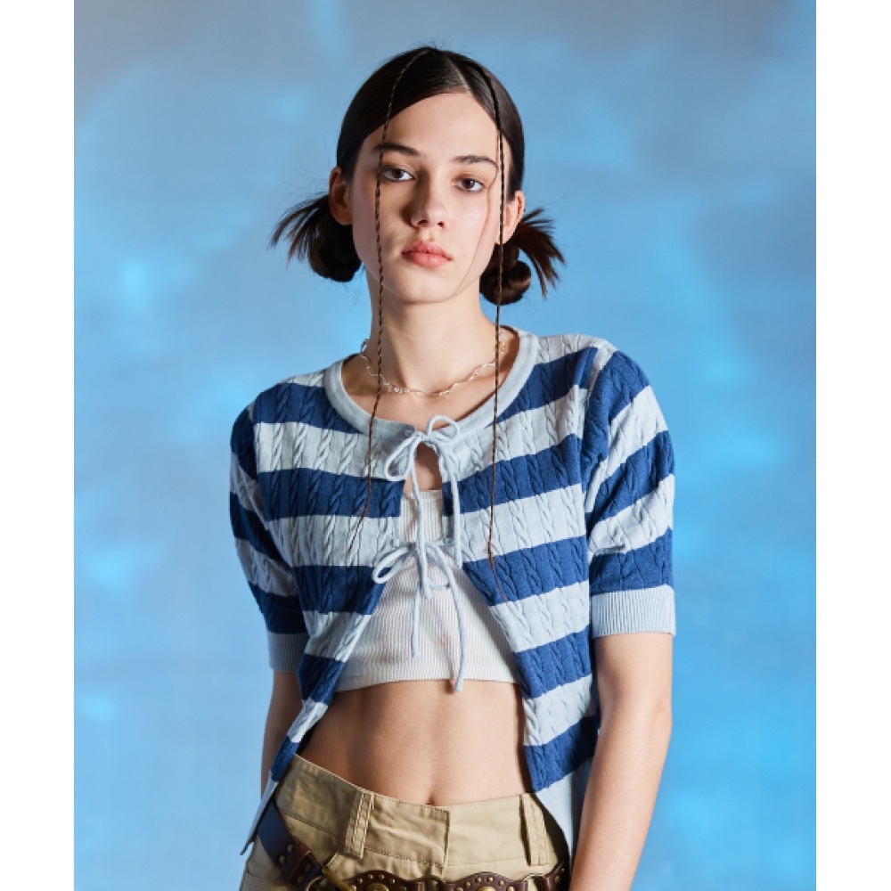 ラティジェント L10 リボンカーディガン (スカイブルー) ラティジェント L10 リボンカーディガン (スカイブルー)