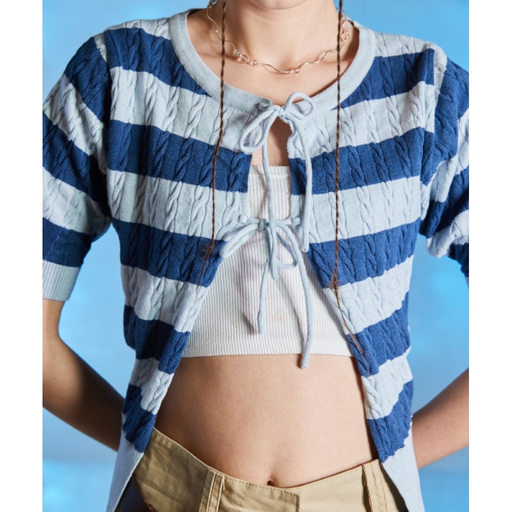 ラティジェント L10 リボンカーディガン (スカイブルー) ラティジェント L10 リボンカーディガン (スカイブルー)