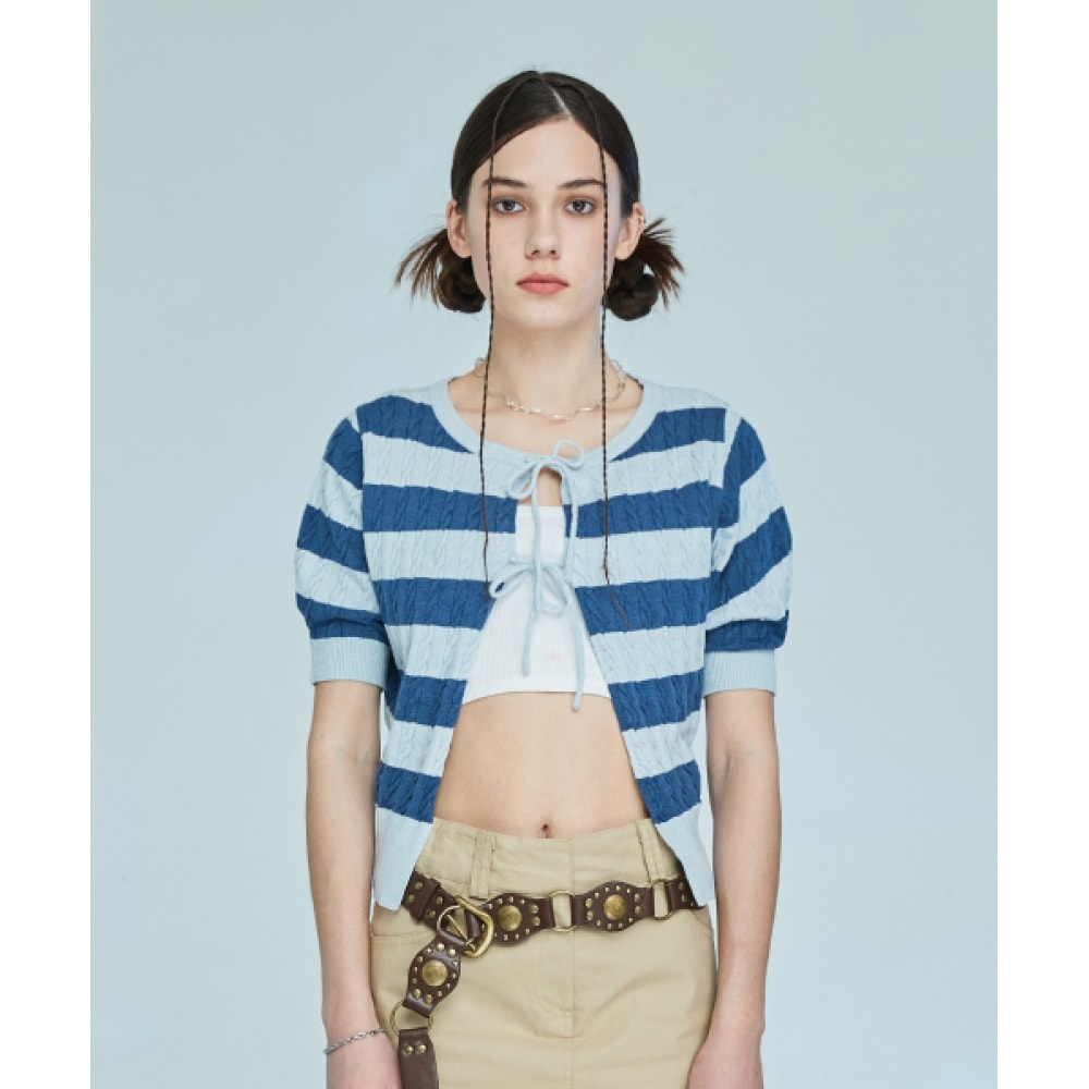 ラティジェント L10 リボンカーディガン (スカイブルー) ラティジェント L10 リボンカーディガン (スカイブルー)