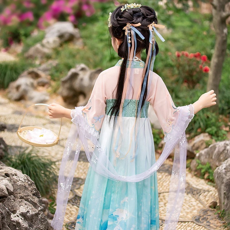子供の漢服古女超仙飄逸小女孩ワンピース女孩公演服 子供の漢服古女超仙飄逸小女孩ワンピース女孩公演服