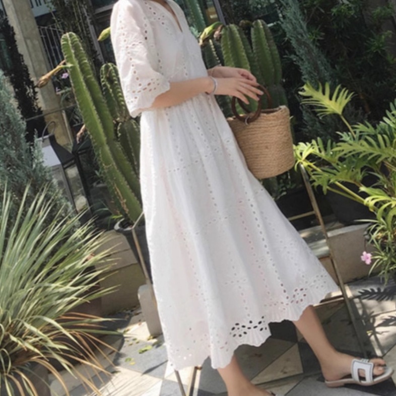 レディース ワンピース プルオーバー ドレス ロングスカート レーススカート ミモレ 半袖 Vネック 襟なし レース ハイウエスト 透け感 薄手 かわいい 大人可愛い きれいめ シンプル カジュアル レディース ワンピース プルオーバー ドレス ロングスカート レーススカート ミモレ 半袖 Vネック 襟なし レース ハイウエスト 透け感 薄手 かわいい 大人可愛い きれいめ シンプル カジュアル