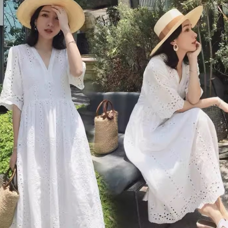 レディース ワンピース プルオーバー ドレス ロングスカート レーススカート ミモレ 半袖 Vネック 襟なし レース ハイウエスト 透け感 薄手 かわいい 大人可愛い きれいめ シンプル カジュアル レディース ワンピース プルオーバー ドレス ロングスカート レーススカート ミモレ 半袖 Vネック 襟なし レース ハイウエスト 透け感 薄手 かわいい 大人可愛い きれいめ シンプル カジュアル