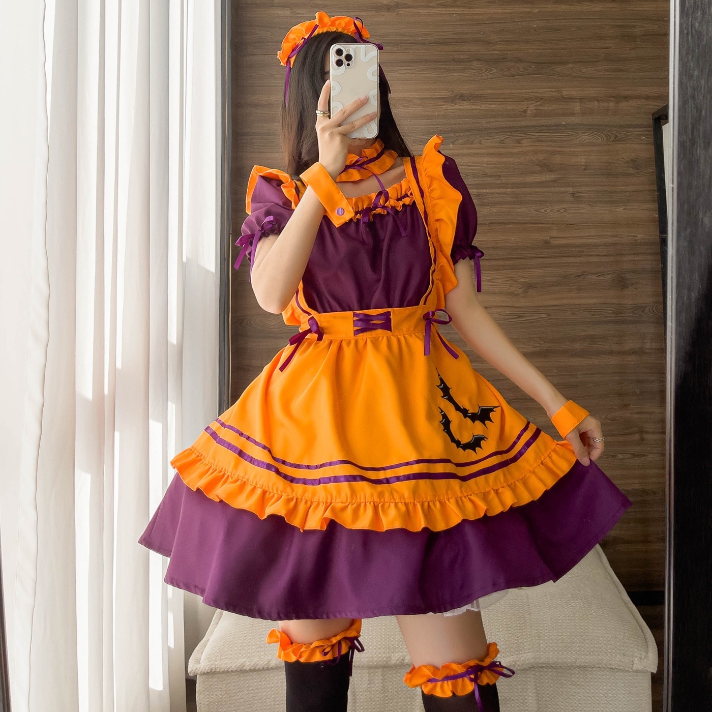 ハロウィーンメイドコスプレメイドレストランメイドアニメ衣装刺繍ハロウィーン衣装 ハロウィーンメイドコスプレメイドレストランメイドアニメ衣装刺繍ハロウィーン衣装