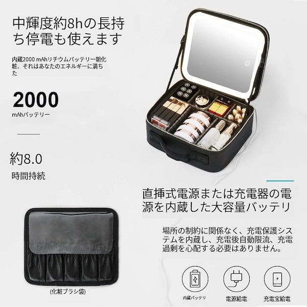Qoo10] ポータブル化粧ポーチメイクボックス LE