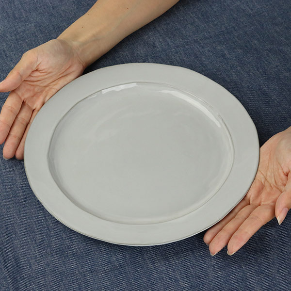 プレート 26cm リム Calin 皿 洋食器 陶器 日本製 同色3枚セット （ お皿 電子レンジ