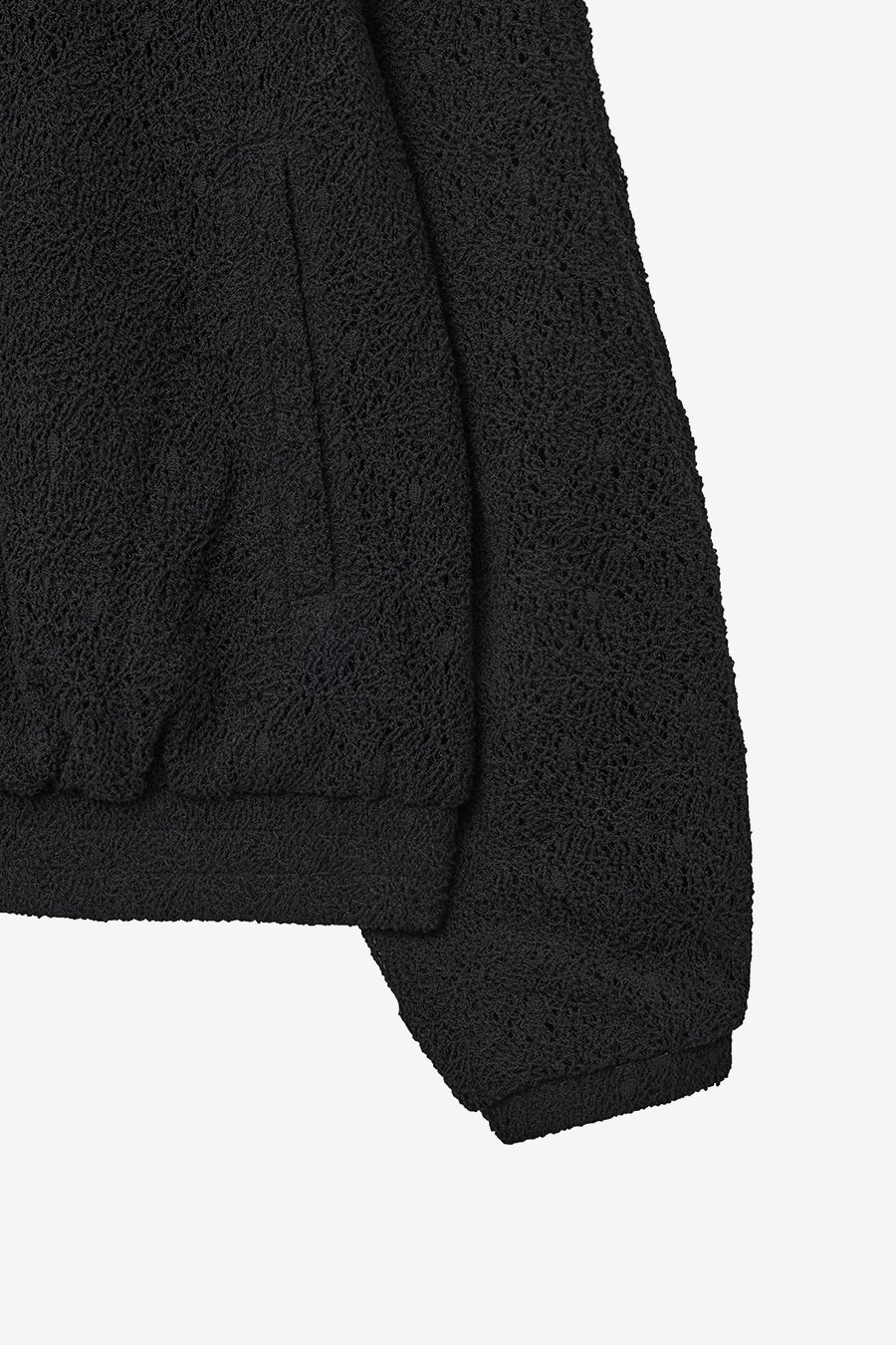 【INSILENCE】 LACE ZIP-UP JUMPER : BLACK