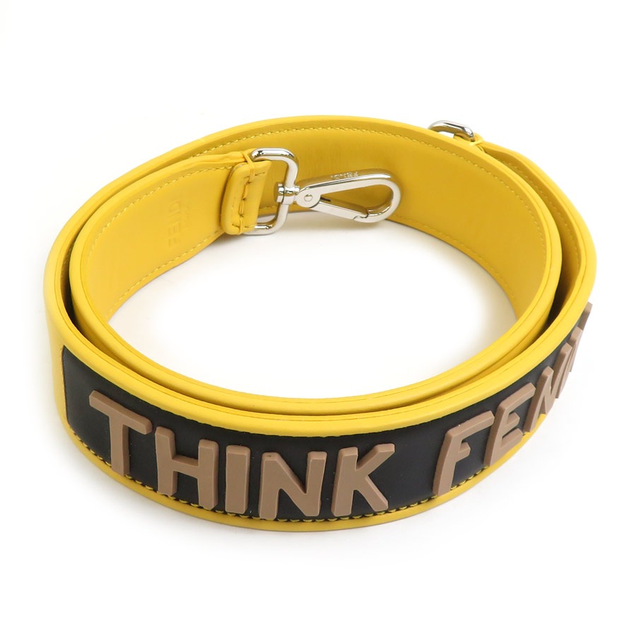 フェンディ FENDI ショルダーストラップ レザー イエロー系 レディース r10466a