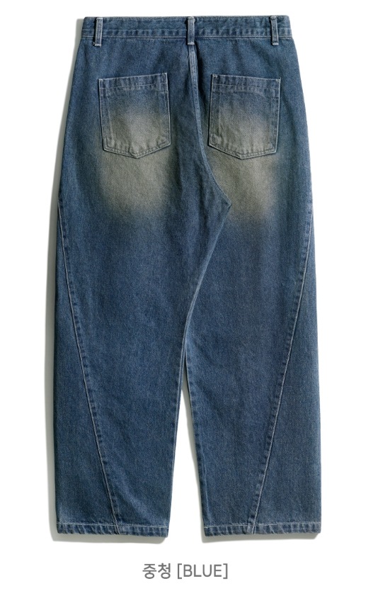 [PERSTEP]★MISTY CURVED DENIM PANTS PERSTEP] Misty Curved Denim Pants