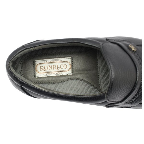 RONRICO 鹿皮 メンズ ビジネスシューズ ディアスキン 日本製 4E TR601 スリッポン 紳士靴 ブラック RONRICO 鹿皮 メンズ ビジネスシューズ ディアスキン 日本製 4E TR601 スリッポン 紳士靴 ブラック