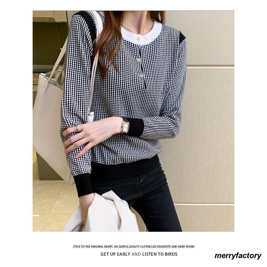 セーター レディース ニットセーター 長袖 ス レディース チェック柄 プルオーバー サマーニット 大きいサイズ 体型カバー お洒落 重ね着