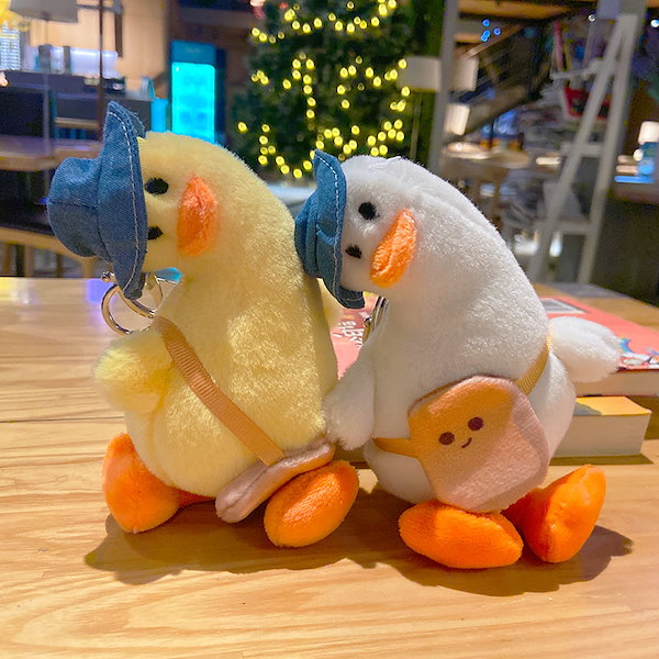 Qoo10] かわいいアヒルのぬいぐるみキーチェーンカ