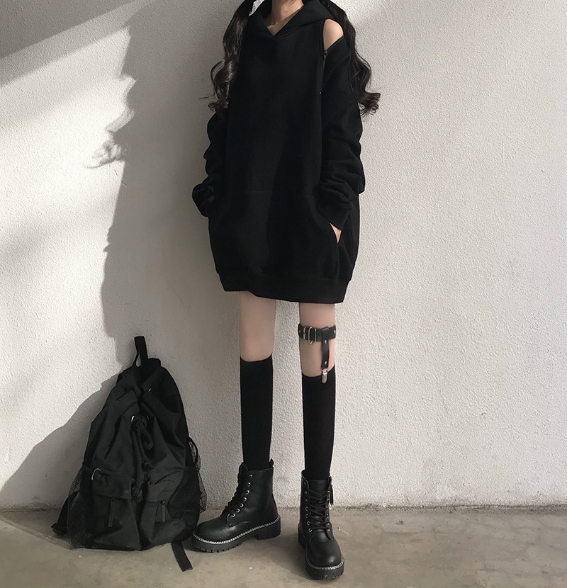 オーバーサイズ 肩ジッパー 肌見せ トップス プルオーバー フーディー パーカー ミディアム丈 チュニック丈 長袖 萌袖 ロングスリーブ ドロップショルダー フード付き ファスナー 2way シンプル オーバーサイズ 肩ジッパー 肌見せ トップス プルオーバー フーディー パーカー ミディアム丈 チュニック丈 長袖 萌袖 ロングスリーブ ドロップショルダー フード付き ファスナー 2way シンプル