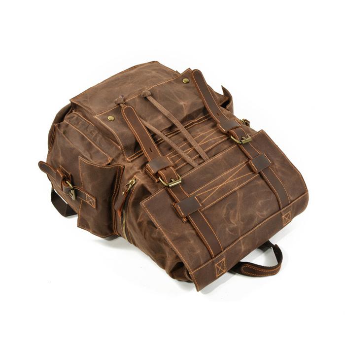 リュックサック メンズ キャンバス 牛革 リュック スポーツ 大容量 A4 レディース 通学 通勤 バックパック ビジネス PC 黒 レディース おしゃれ Rucksack 4