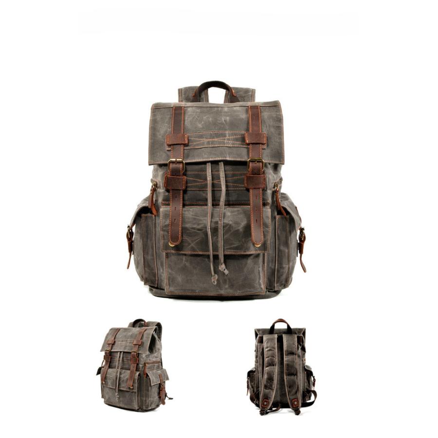 リュックサック メンズ キャンバス 牛革 リュック スポーツ 大容量 A4 レディース 通学 通勤 バックパック ビジネス PC 黒 レディース おしゃれ Rucksack 4